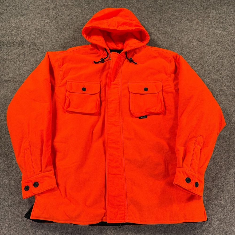 Walls Outdoors Jacket Mens Large‎ Blaze Orange Hooded Insulated Hunting Parka